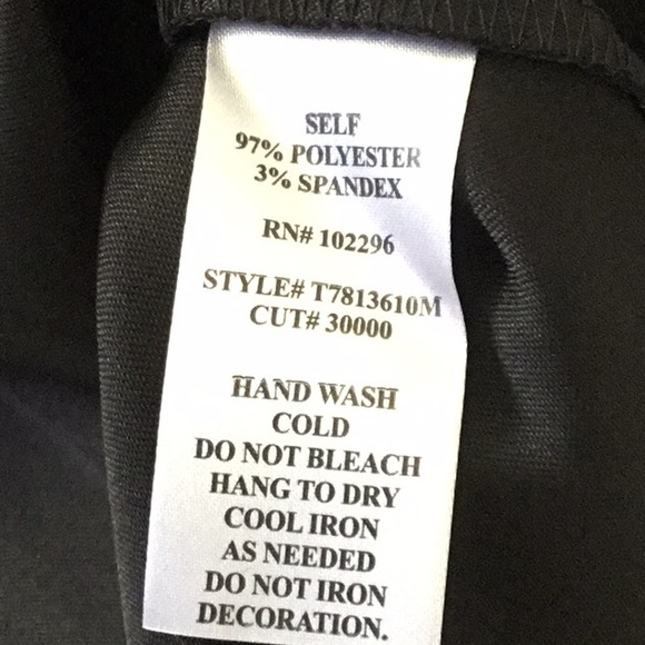 Connected, Black Fitted Dress with Jeweled Neckline. Evening, Wedding, Church. - Picture 7 of 8